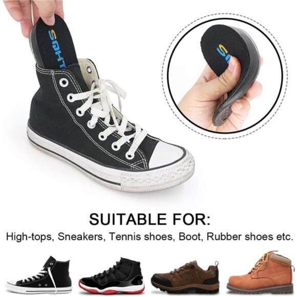 Height Increase Insoles - Heel Shoe Lift Inserts for Achilles Tendonitis - Picture 6 of 7